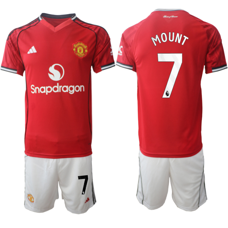 Men 2025-2026 Club Manchester United home Red 7 Soccer Jersey1